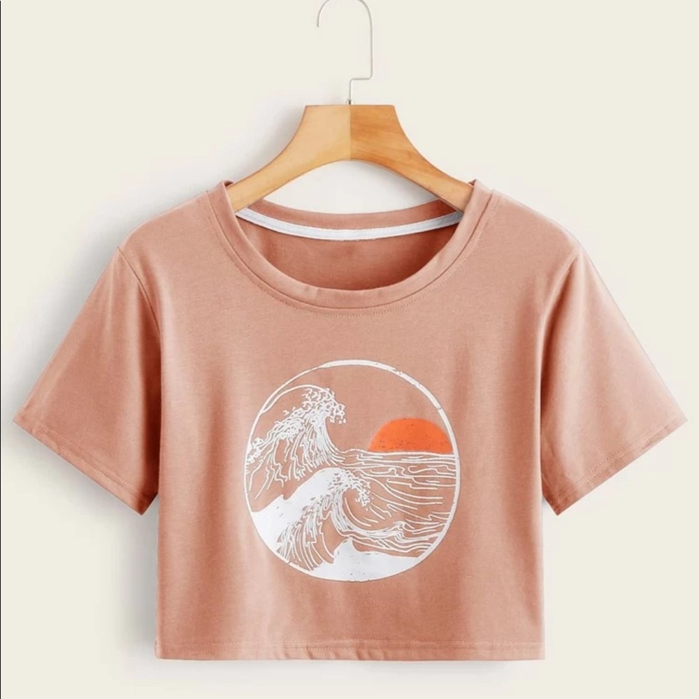 Cute beach themed crop top